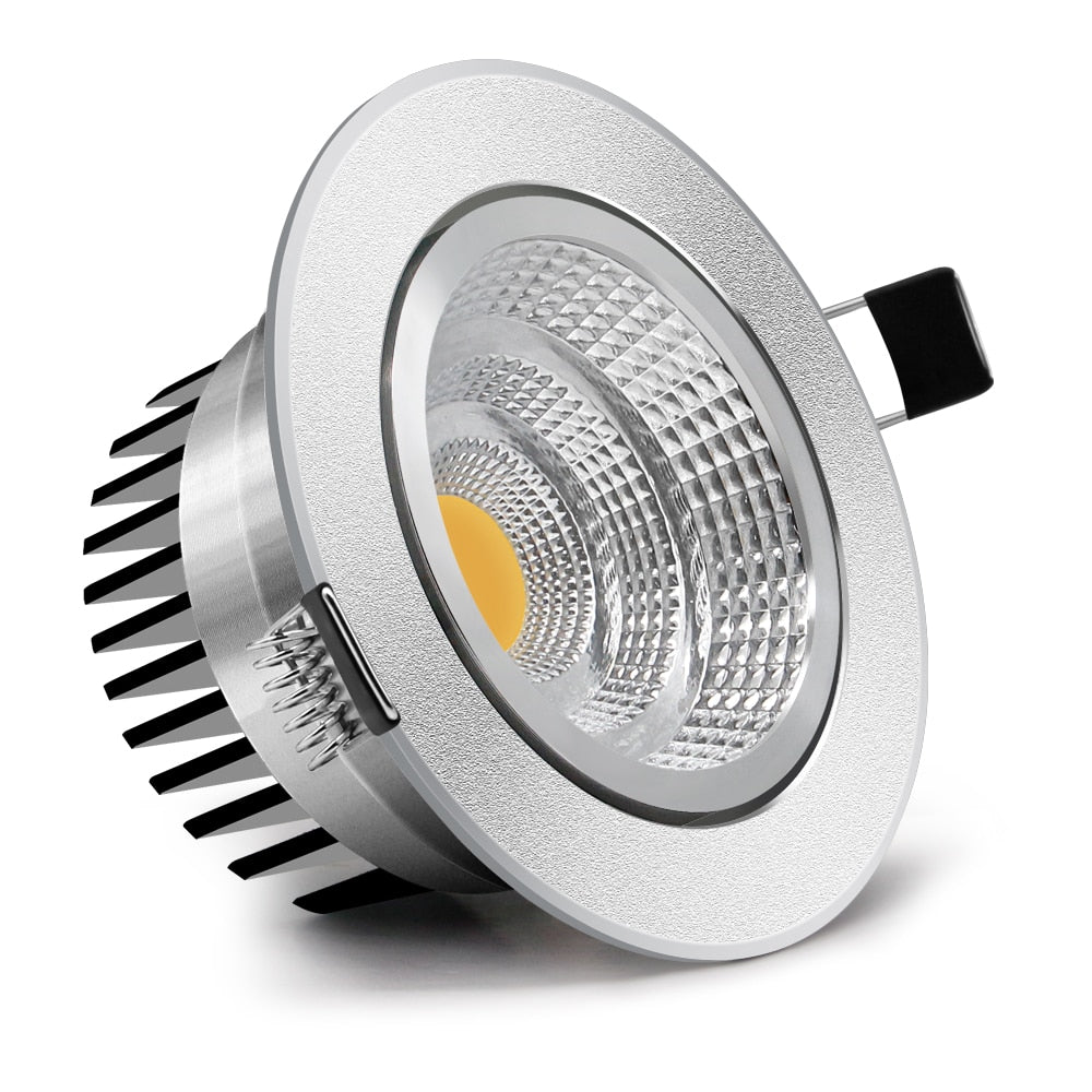 DBF 4 Colors Dimmable Recessed LED COB Downlight 6W 9W 3000K/4000K/6000K Decoration Ceiling Spot Lamp AC 110V 220V for Kitchen