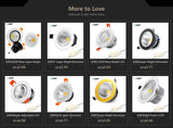 DBF 4 Colors Dimmable Recessed LED COB Downlight 6W 9W 3000K/4000K/6000K Decoration Ceiling Spot Lamp AC 110V 220V for Kitchen