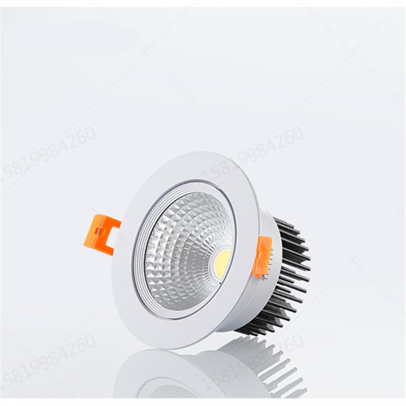 Round Dimmable Recessed LED Downlights 5W 7W 9W 12W 15W 18W COB LED Ceiling Spot Lights AC110-220V Warm Cold White LED Lamp