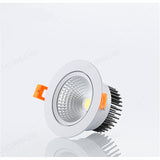 Round Dimmable Recessed LED Downlights 5W 7W 9W 12W 15W 18W COB LED Ceiling Spot Lights AC110-220V Warm Cold White LED Lamp