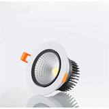 Round Dimmable Recessed LED Downlights 5W 7W 9W 12W 15W 18W COB LED Ceiling Spot Lights AC110-220V Warm Cold White LED Lamp