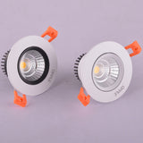Round Dimmable Recessed LED Downlights 5W 7W 9W 12W 15W 18W COB LED Ceiling Spot Lights AC110-220V Warm Cold White LED Lamp