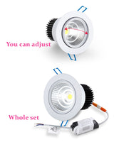 Round Dimmable Recessed LED Downlights 5W 7W 9W 12W 15W 18W COB LED Ceiling Spot Lights AC110-220V Warm Cold White LED Lamp