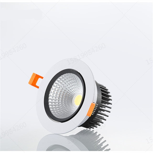 Round Dimmable Recessed LED Downlights 5W 7W 9W 12W 15W 18W COB LED Ceiling Spot Lights AC110-220V Warm Cold White LED Lamp