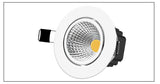 DBF 4 Colors Dimmable Recessed LED COB Downlight 6W 9W 3000K/4000K/6000K Decoration Ceiling Spot Lamp AC 110V 220V for Kitchen