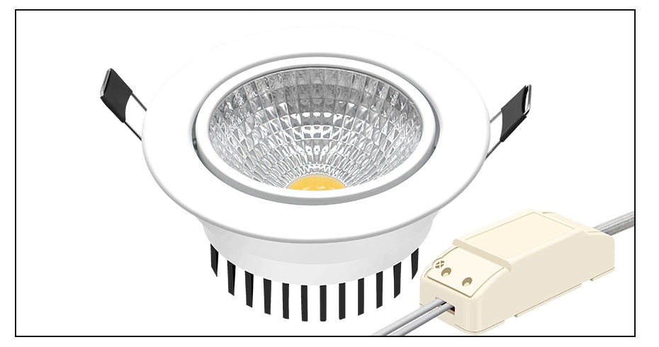 DBF 4 Colors Dimmable Recessed LED COB Downlight 6W 9W 3000K/4000K/6000K Decoration Ceiling Spot Lamp AC 110V 220V for Kitchen