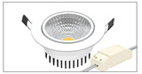 DBF 4 Colors Dimmable Recessed LED COB Downlight 6W 9W 3000K/4000K/6000K Decoration Ceiling Spot Lamp AC 110V 220V for Kitchen