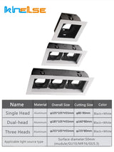 Recessed Square LED Grill Downlight Base Ceiling Mount Adjustable Frame Bracket GU10 MR16 Lamp Holder Spot Light Fitting Fixture