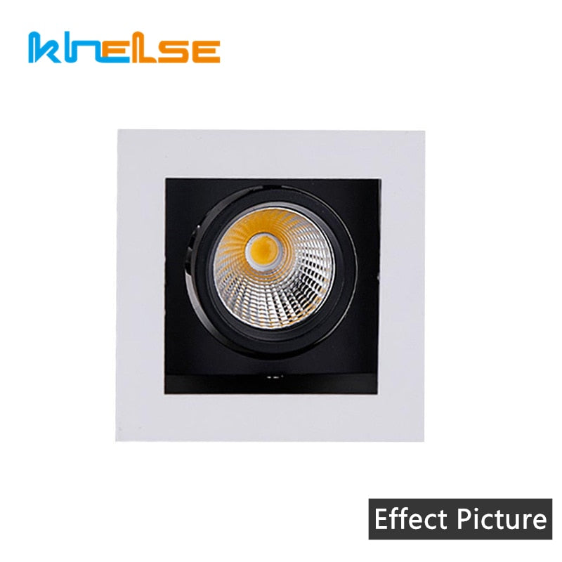 Recessed Square LED Grill Downlight Base Ceiling Mount Adjustable Frame Bracket GU10 MR16 Lamp Holder Spot Light Fitting Fixture