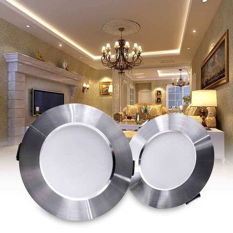 KARWEN LED Downlight 5W 7W 9W 12W 15W silver body Ceiling light Cold Warm white led light AC 220V 230V 240V for Living room