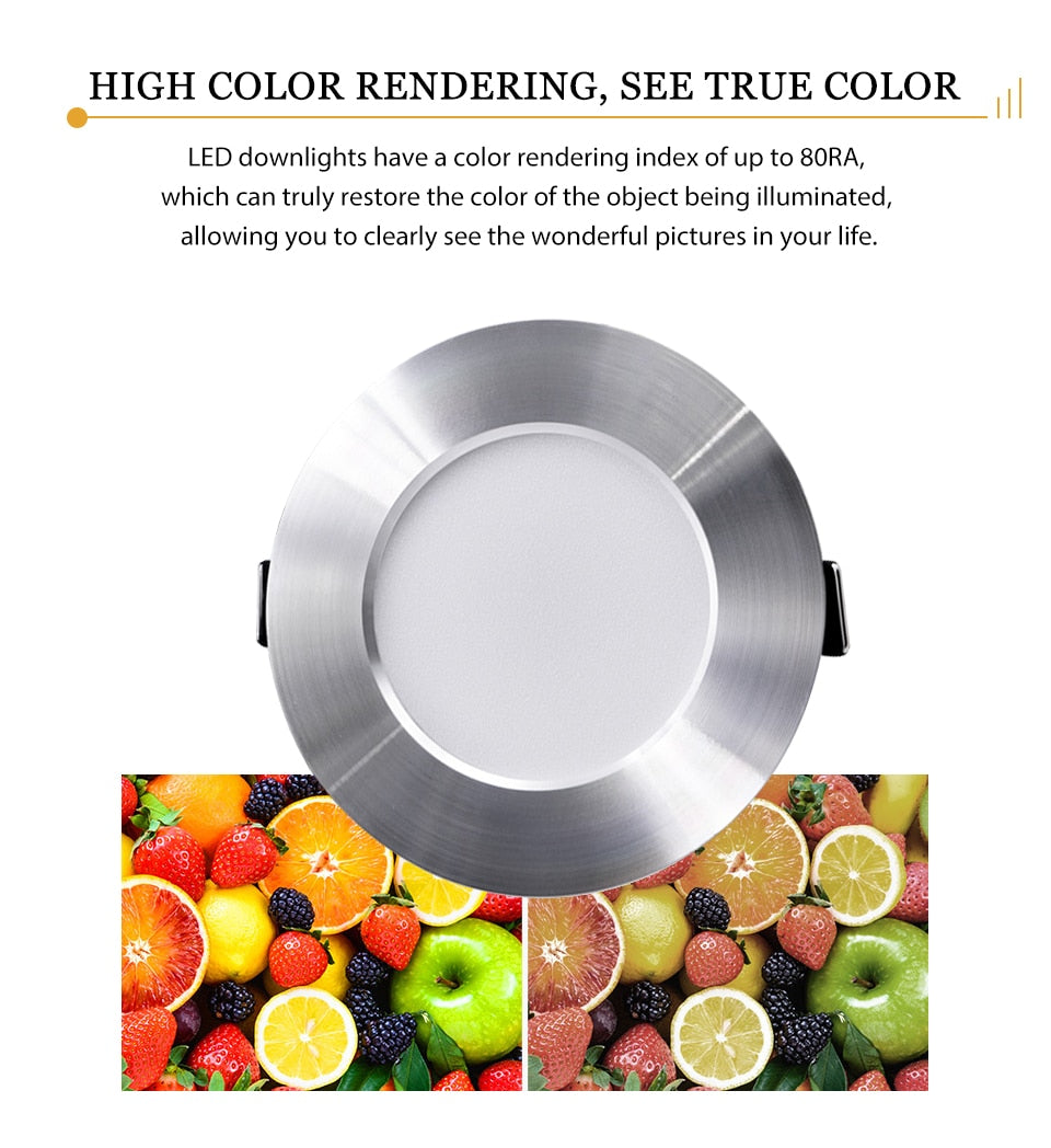 KARWEN LED Downlight 5W 7W 9W 12W 15W silver body Ceiling light Cold Warm white led light AC 220V 230V 240V for Living room