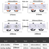 Dimmable Double AC85V-265V 2x7W 2x9W 2x12W 15W Ceiling Downlight Epistar LED Lamp Recessed Spot Light For home illumination