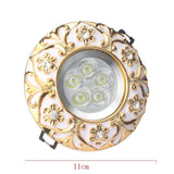  Luxury Diamond-Encrusted Gold Garland Led Downlights 3W 5W 7W For Hallway Foyer Dining Room 220V Recessed Lamp Spotlights