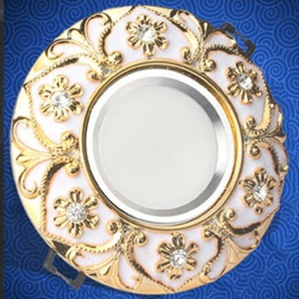  Luxury Diamond-Encrusted Gold Garland Led Downlights 3W 5W 7W For Hallway Foyer Dining Room 220V Recessed Lamp Spotlights