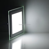 Led 6W/9W/12W/18W Glasses Square Panel Recessed Wall Ceiling Downlight AC85-265V White/Cool White Indoor Light