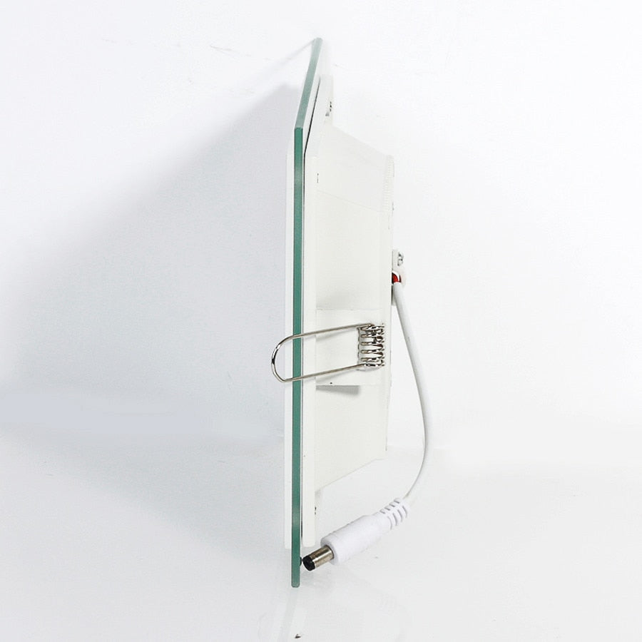 Led 6W/9W/12W/18W Glasses Square Panel Recessed Wall Ceiling Downlight AC85-265V White/Cool White Indoor Light