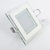 Led 6W/9W/12W/18W Glasses Square Panel Recessed Wall Ceiling Downlight AC85-265V White/Cool White Indoor Light