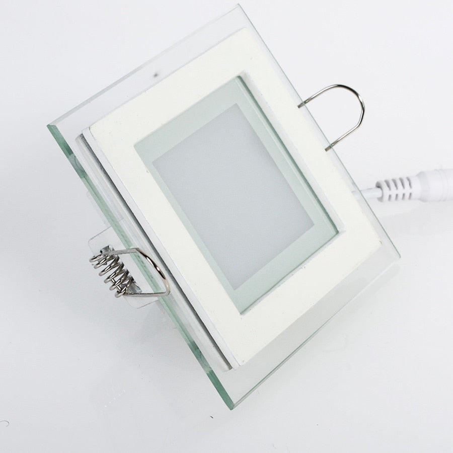 Led 6W/9W/12W/18W Glasses Square Panel Recessed Wall Ceiling Downlight AC85-265V White/Cool White Indoor Light