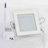 Led 6W/9W/12W/18W Glasses Square Panel Recessed Wall Ceiling Downlight AC85-265V White/Cool White Indoor Light