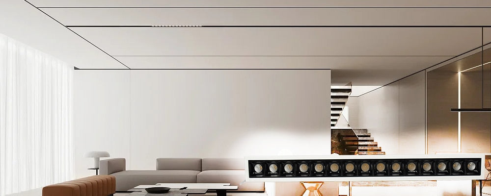 Uniform Illumination 2W 10W 20W 30W Invisible Source CRI90 Dimmable TRIAC 0-10V Recessed Linear Led Downlight Modern Home Lamp