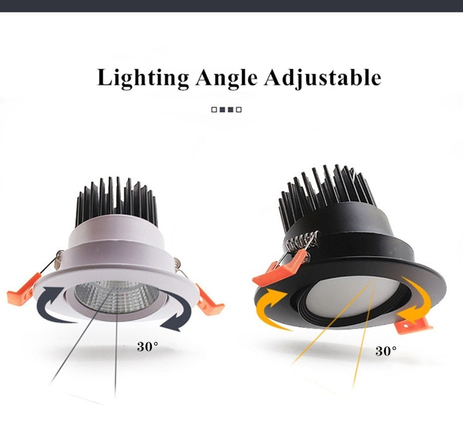 Led Downlights Recessed Lamp 5W 9W 12W Down Light Modern Receseed Led Spot lights Living room 110/220V Spot Led Light Fixture