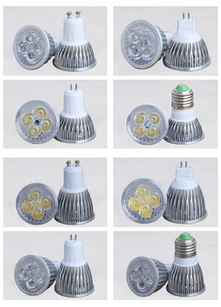 Bright 9W 12W 15W GU10 MR16 LED Bulbs Light 12V 110V 220V Dimmable GU10 Led Spotlights Red Green Blue Yellow White LED downlight