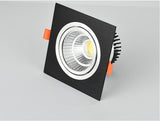 Square Dimmable Recessed LED Downlights 7W 9W 12W 15W COB LED Ceiling Spot Lights AC110-220V Warm Cold White LED Indoor Lighting