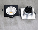 Square Dimmable Recessed LED Downlights 7W 9W 12W 15W COB LED Ceiling Spot Lights AC110-220V Warm Cold White LED Indoor Lighting