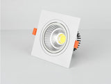Square Dimmable Recessed LED Downlights 7W 9W 12W 15W COB LED Ceiling Spot Lights AC110-220V Warm Cold White LED Indoor Lighting