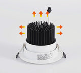 High Brightness Dimmable Recessed LED Downlights 9W 12W 15W COB LED Ceiling Spot Lights 110-240V LED Ceiling Lamps Indoor Lighting