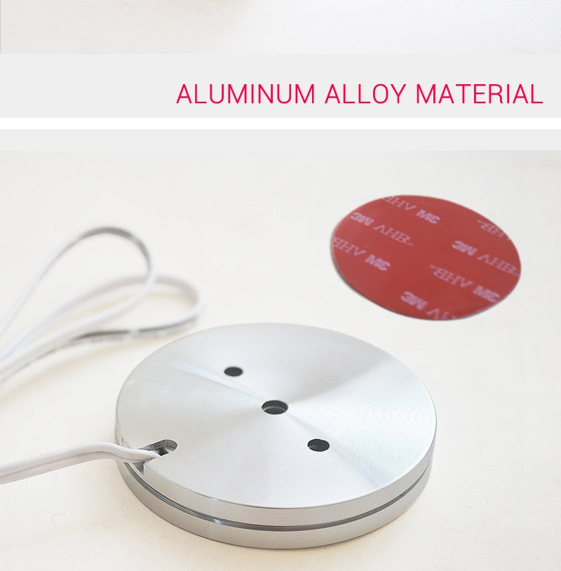 Cabinet Spotlight Household Ultra-thin 9mm Showcase Surface Mounted LED Panel Light DC12V Kitchen Furniture Mini Small Downlight