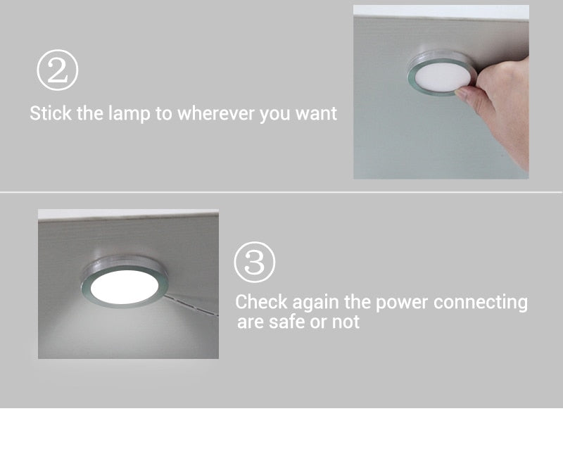 Cabinet Spotlight Household Ultra-thin 9mm Showcase Surface Mounted LED Panel Light DC12V Kitchen Furniture Mini Small Downlight
