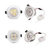 Dimmable LED Downlight 3W 4W 5W 7W Spot LED 110V 220V Recessed Linghting Silver house Pure Nature / Daylight Warm White