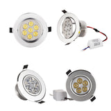 Dimmable LED Downlight 3W 4W 5W 7W Spot LED 110V 220V Recessed Linghting Silver house Pure Nature / Daylight Warm White