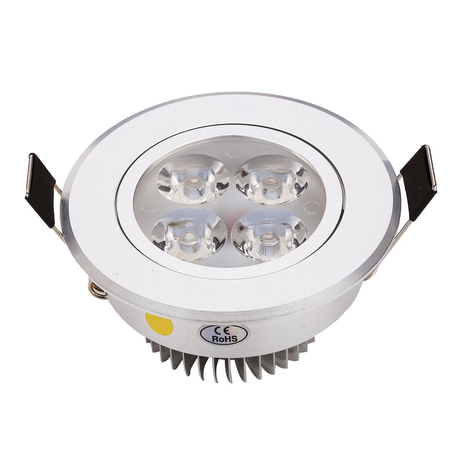 Dimmable LED Downlight 3W 4W 5W 7W Spot LED 110V 220V Recessed Linghting Silver house Pure Nature / Daylight Warm White