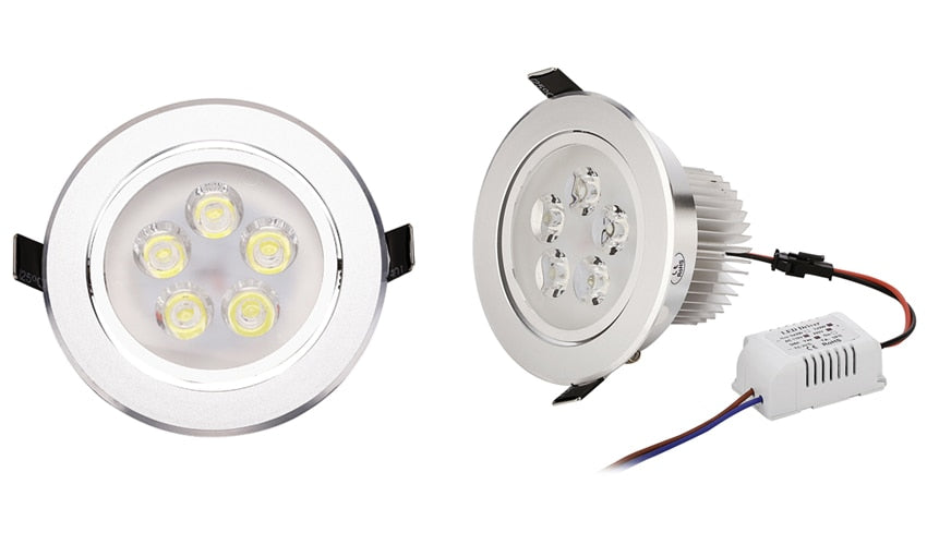 Dimmable LED Downlight 3W 4W 5W 7W Spot LED 110V 220V Recessed Linghting Silver house Pure Nature / Daylight Warm White