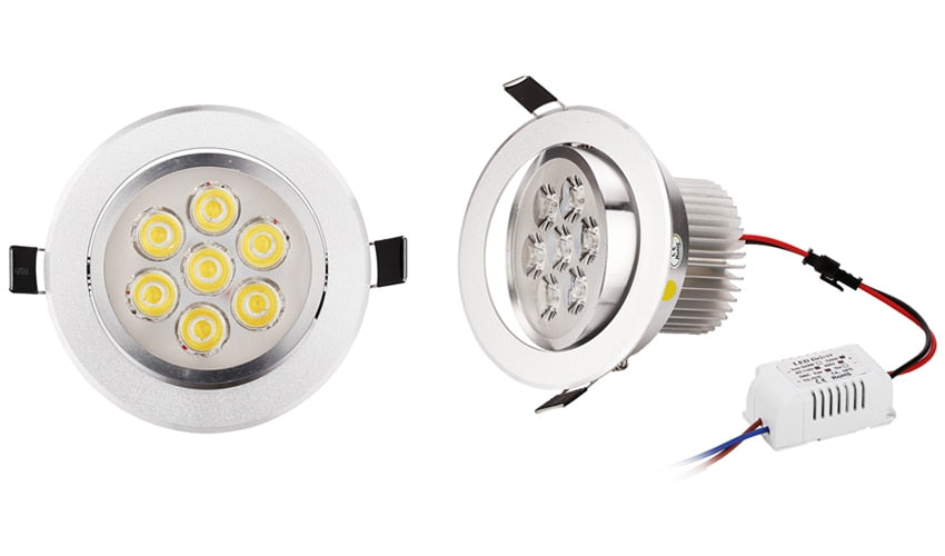 Dimmable LED Downlight 3W 4W 5W 7W Spot LED 110V 220V Recessed Linghting Silver house Pure Nature / Daylight Warm White