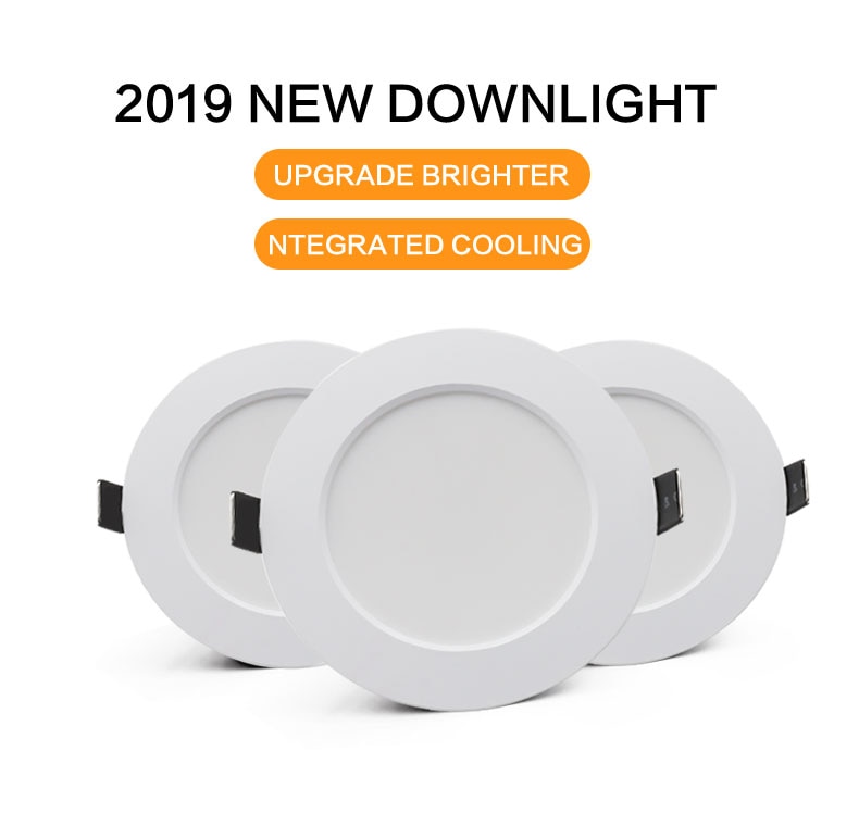 LED Downlight 7W 9W 12W 15W 18W Waterproof AC 220V 240V Round Recessed Lamp Bedroom Kitchen Ceiling Downlight LED Spot Lighting