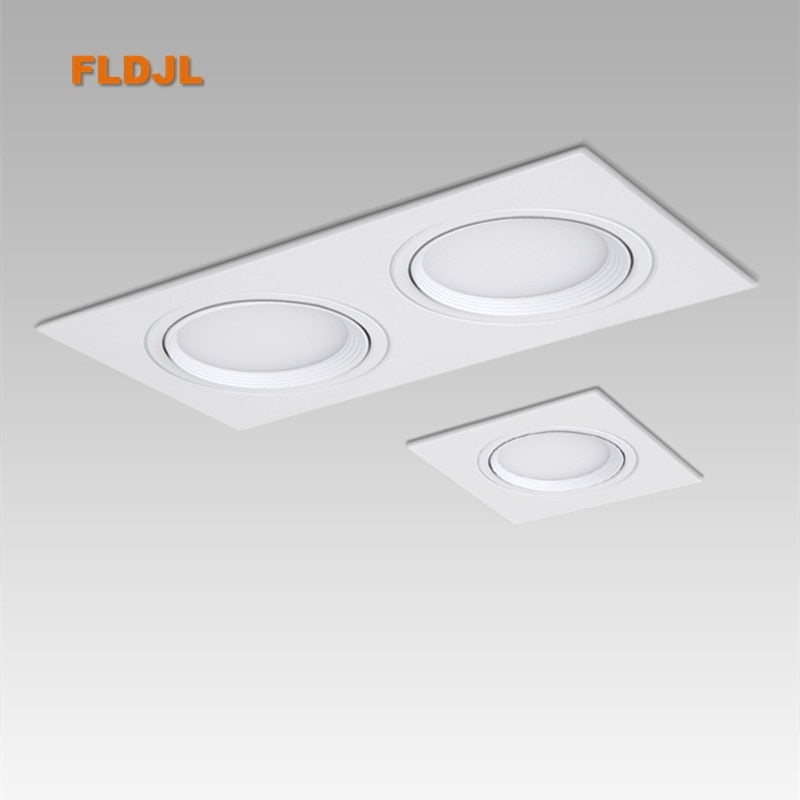 Dimmable square hole LED downlight ceiling light 5w 7w 10w 20w 110v/220v ceiling anti-fog light household lighting