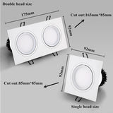 Dimmable square hole LED downlight ceiling light 5w 7w 10w 20w 110v/220v ceiling anti-fog light household lighting