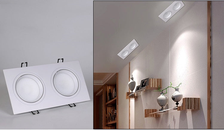 Dimmable square hole LED downlight ceiling light 5w 7w 10w 20w 110v/220v ceiling anti-fog light household lighting