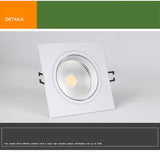 Dimmable square hole LED downlight ceiling light 5w 7w 10w 20w 110v/220v ceiling anti-fog light household lighting