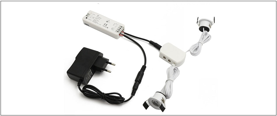 LEDIARY 12V Mini Spot Led Downlight Dimmable 24 Lamps Four Control Memory Remote Can Be Set Driver 6/12 Lamps Single Controller