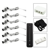 LEDIARY 12V Mini Spot Led Downlight Dimmable 24 Lamps Four Control Memory Remote Can Be Set Driver 6/12 Lamps Single Controller