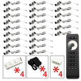 LEDIARY 12V Mini Spot Led Downlight Dimmable 24 Lamps Four Control Memory Remote Can Be Set Driver 6/12 Lamps Single Controller