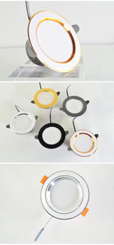 LED Downlight 3W 5W 9W 12W 15W 18W Spot Downlight AC 220V gold Silver White Ultra Thin Aluminum Round Recessed LED Spot Lighting