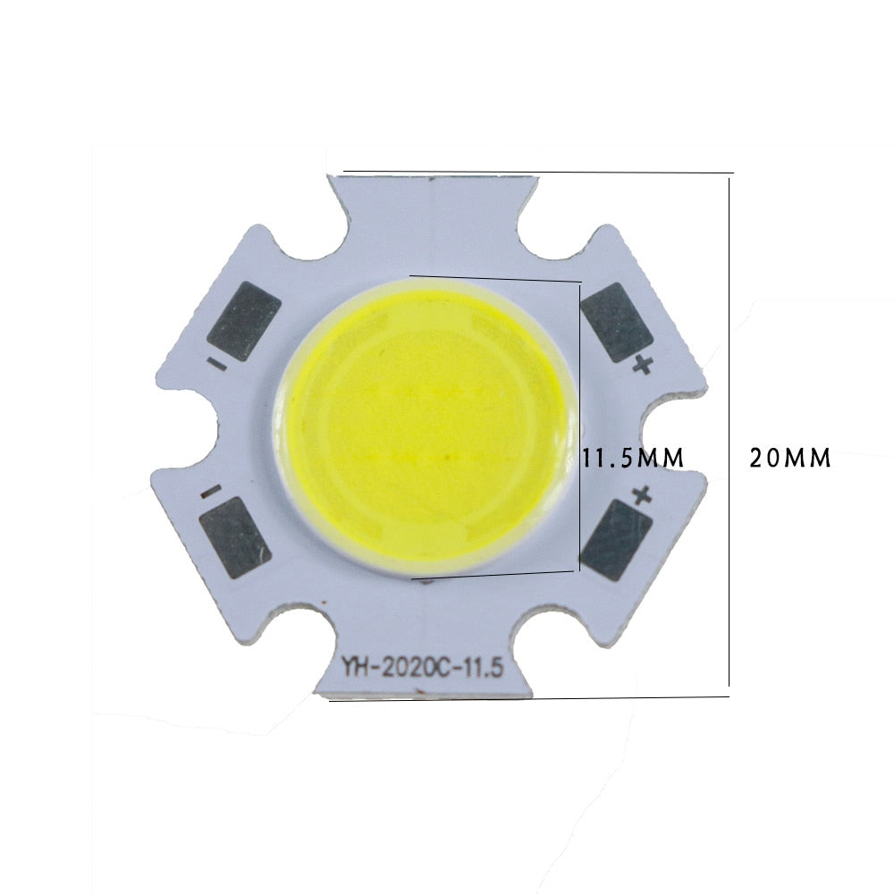 Rounded LED COB Light Source Chip On Board For Spotlight Downlight White 10PCS COB 20-11.5 3W 20mm LED COB LIGHTING wholesale