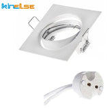 Square White Downlight Recessed Lighting Kit fitting COB 6W LED Bulb GU10 MR16 Ceiling Spot light fixture With MR16/GU5.3 Socket