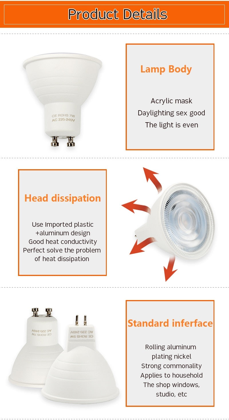 Square White Downlight Recessed Lighting Kit fitting COB 6W LED Bulb GU10 MR16 Ceiling Spot light fixture With MR16/GU5.3 Socket