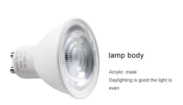 Square White Downlight Recessed Lighting Kit fitting COB 6W LED Bulb GU10 MR16 Ceiling Spot light fixture With MR16/GU5.3 Socket